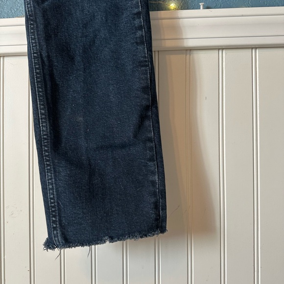 Zara dark denim bootcut jeans with fringe - Picture 3 of 4